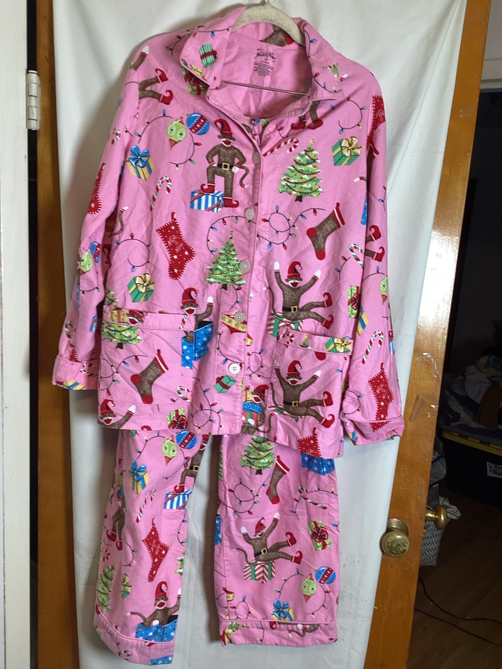 Nick & Nora 100% cotton Christmas theme pajama set SZ M # cozy # holiday